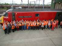 Recent naming ceremony at Alstom’s Wembley Traincare Centre.  DVT82126 was named ’Wembley Traincare Centre’