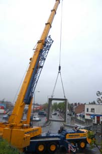 Work in progress at the successful underbridge renewal at Long Easton Station