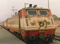 An Indian Railways Class WAP-1, 25v ac Passenger Co-Co